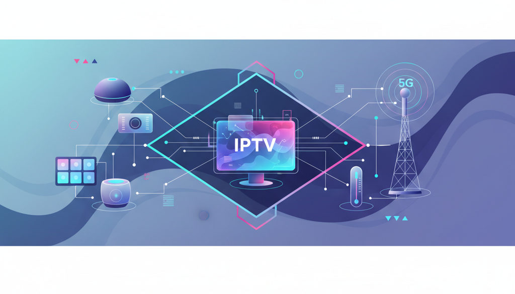 IPTV-Vernetzung mit Smart Home und 5G-Technologie.