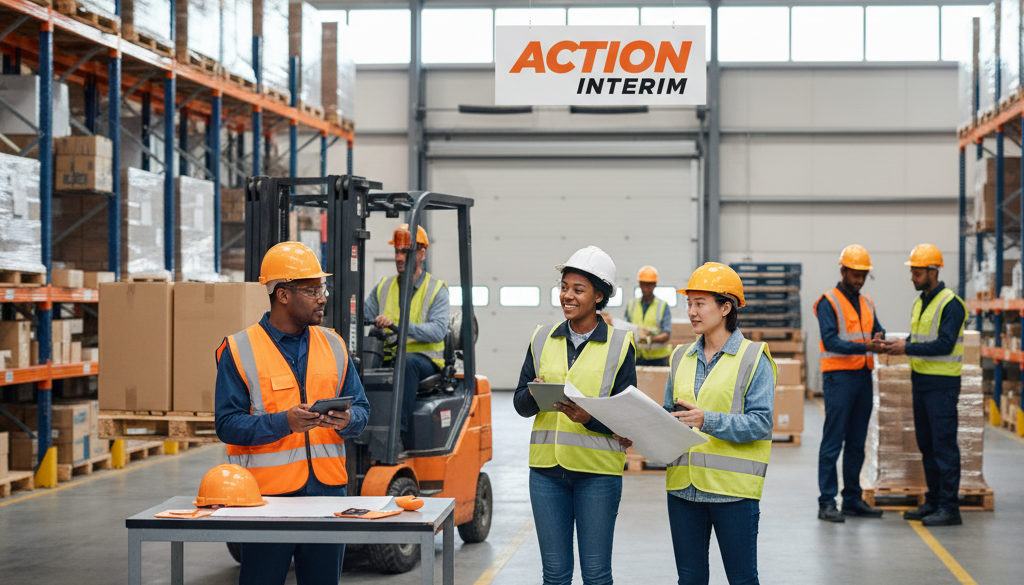 Équipe diverse travaillant efficacement, intégration réussie.