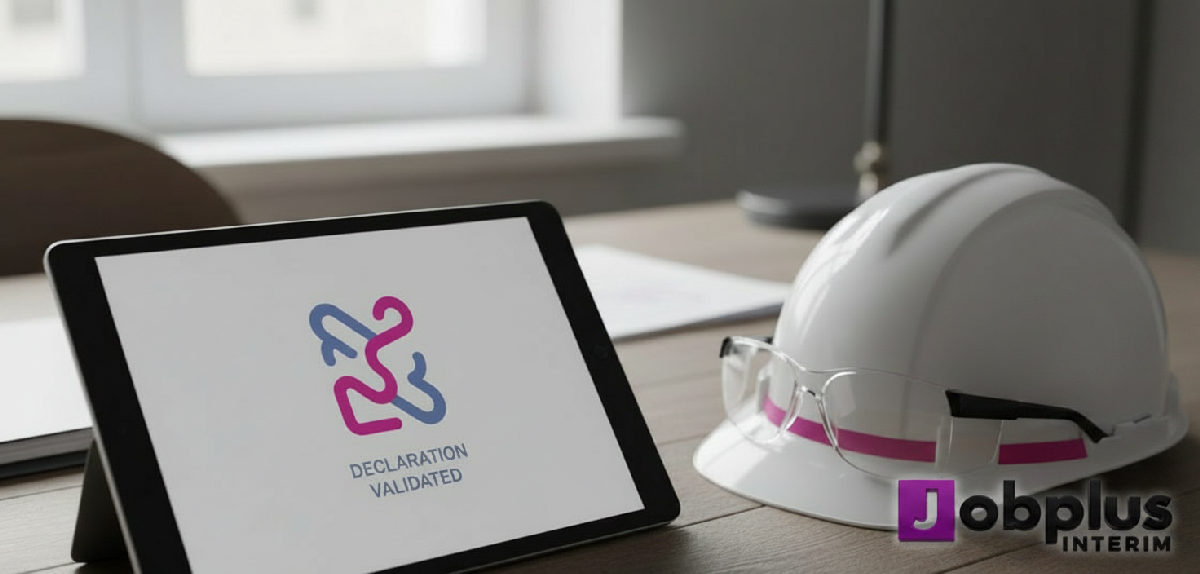 Une tablette affiche le portail SIPSI avec le statut 'Déclaration Validée'.