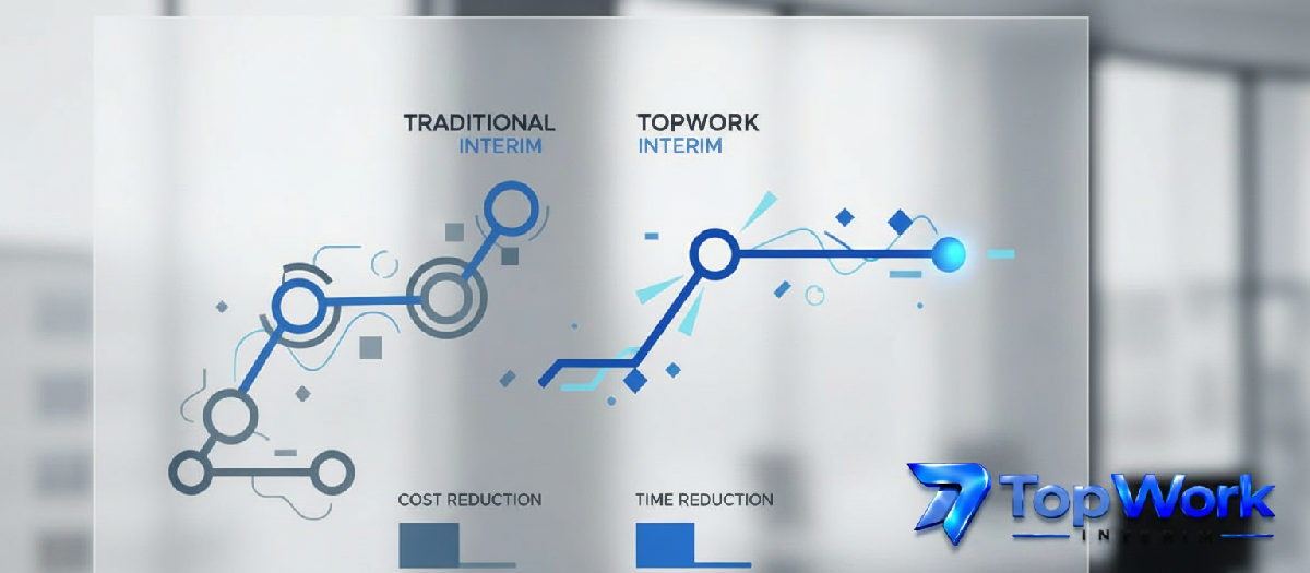 Graphique comparatif des coûts et délais de recrutement entre intérim et agence roumaine.
