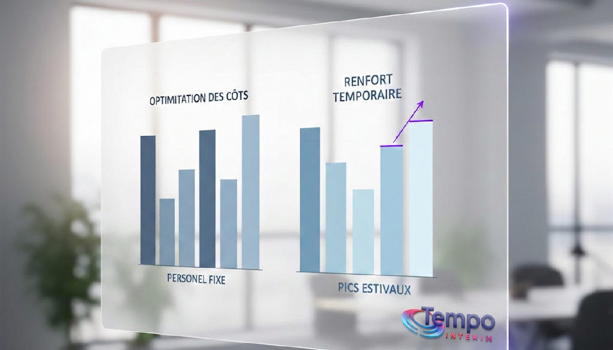 Graphique comparant coûts personnel fixe et renfort roumain.