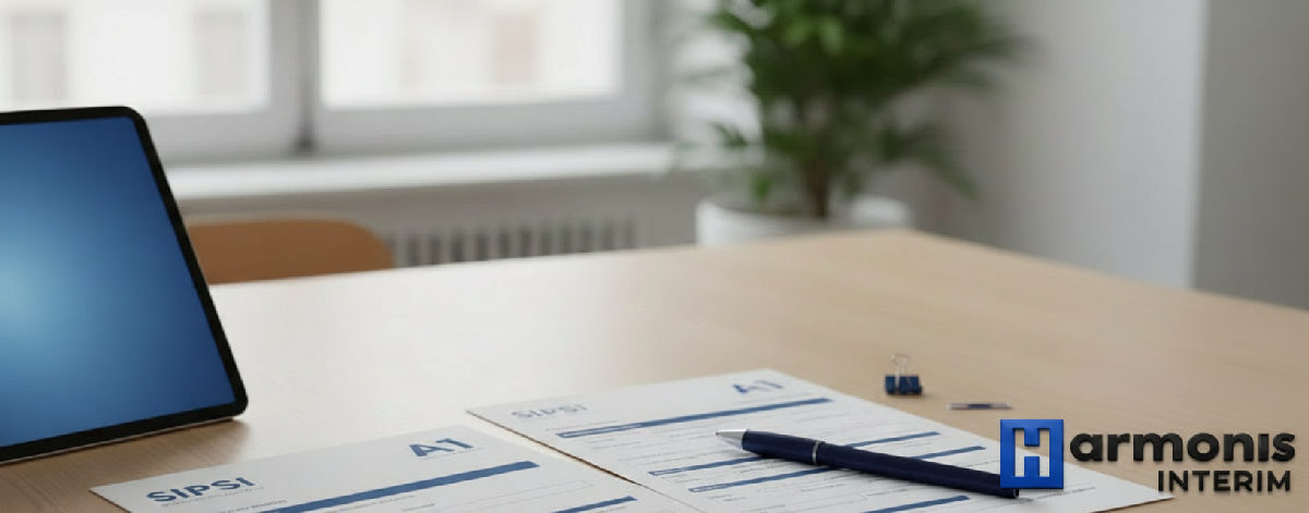Documents administratifs pour détacher un plaquiste roumain.