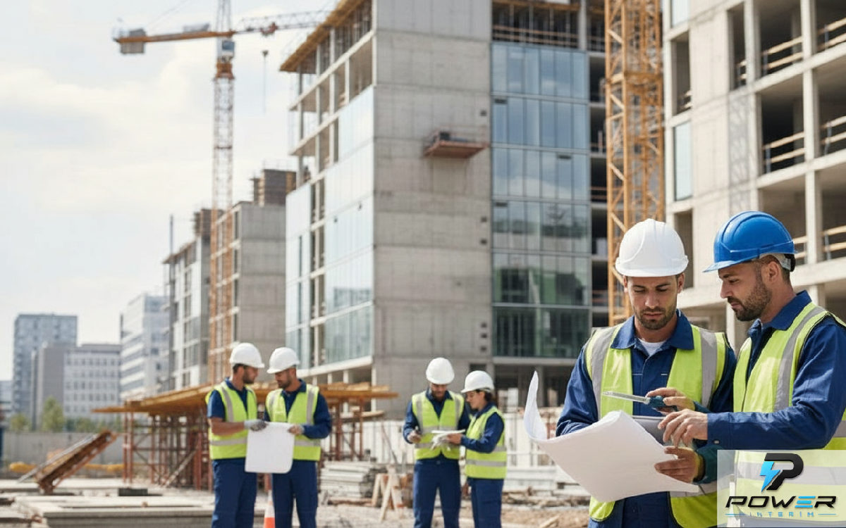 comment recruter intérim BTP depuis la Roumanie - Ouvriers sur un chantier BTP en France, projet d'envergure.