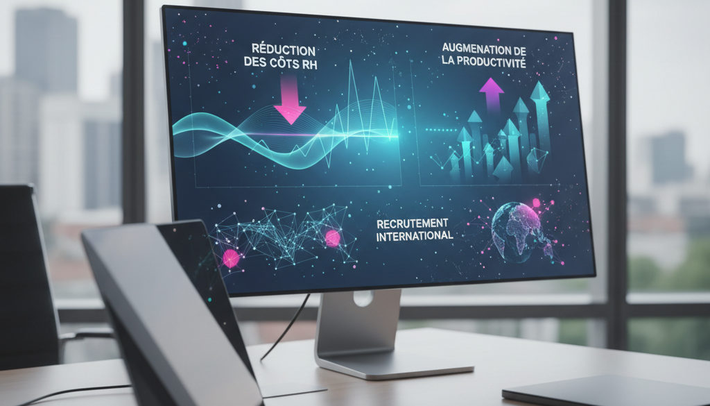 Tableau de bord financier : recrutement international réussit.