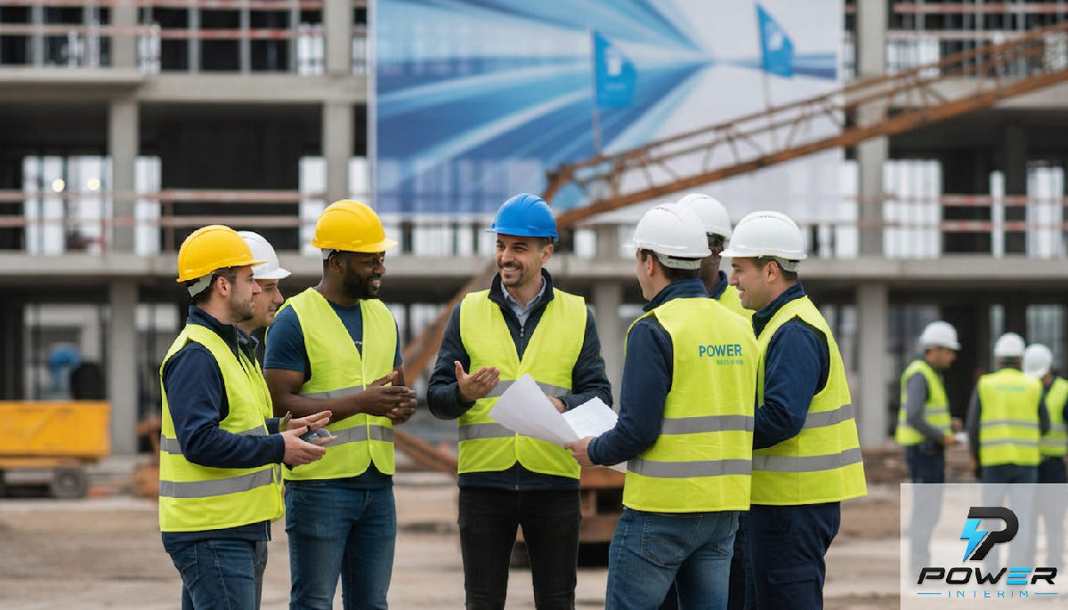 Communication fluide sur chantier avec ouvriers roumains et français grâce à Power Interim.