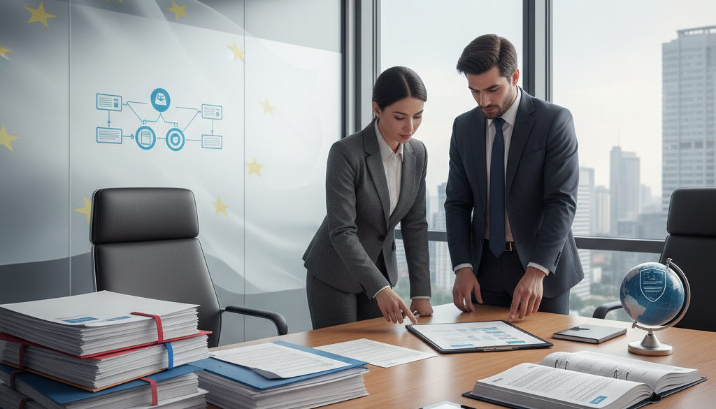 Bureau de recrutement, documents européens et conformité pour l'intérim.