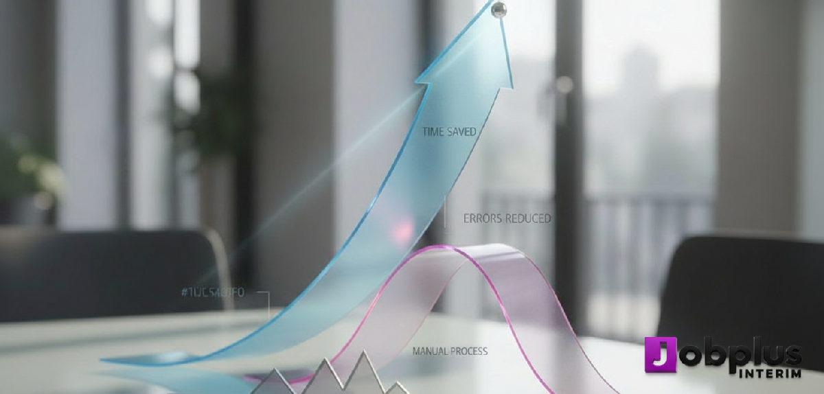 Graphique de gain de temps et réduction d'erreurs avec l'agence SIPSI.