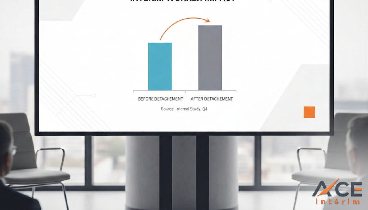 Graphique comparant la productivité avant et après détachement.