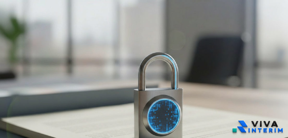 Cadenas numérique sur un dossier, symbolisant la protection des données.