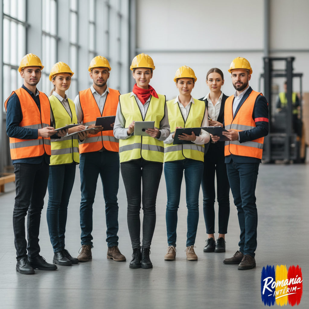 Personnel intérimaire diversifié de Roumanie, représentant l'élite.