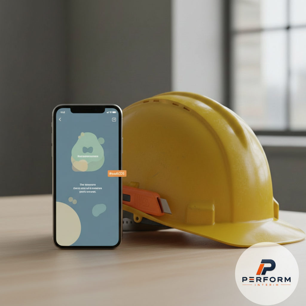 Apprentissage du français pour l'intérim sur smartphone et casque.