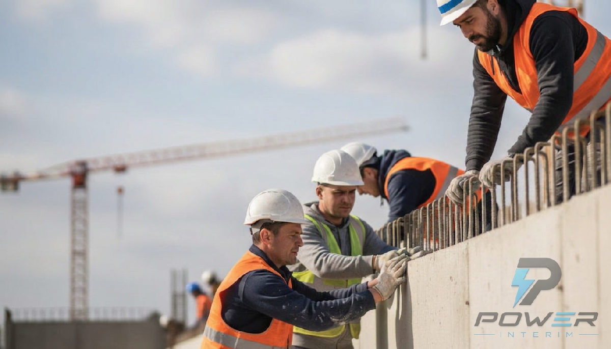 détachement travailleurs roumains construction France - Chantier de construction en France avec ouvriers qualifiés.