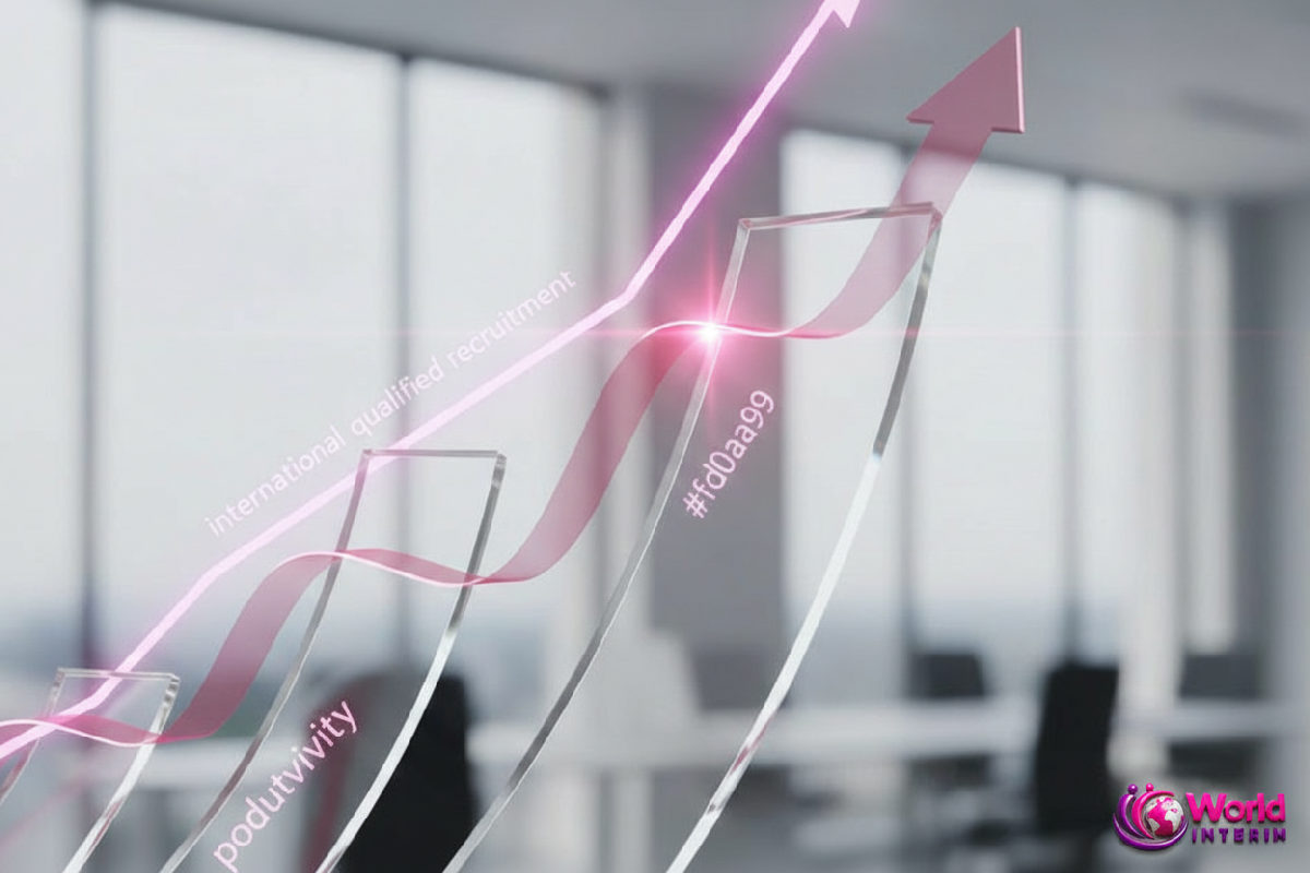 Croissance de la productivité via le recrutement international.