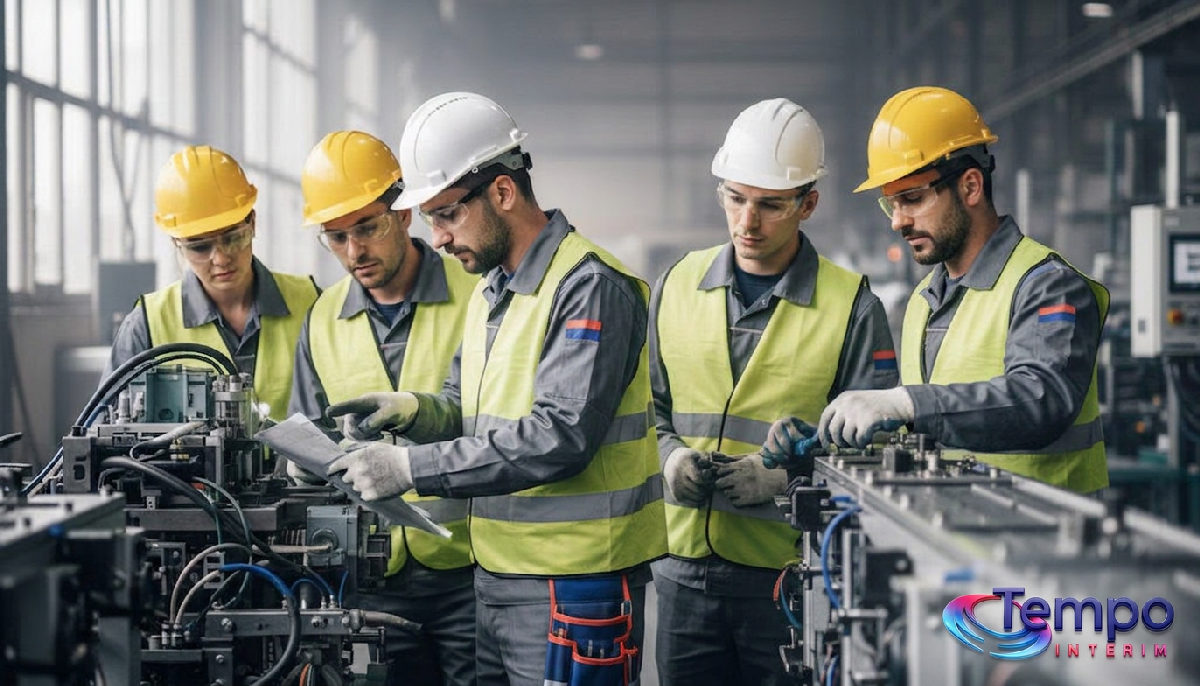 détachement travailleurs roumains fête nationale - Travailleurs roumains industriels avec équipement de sécurité en France.