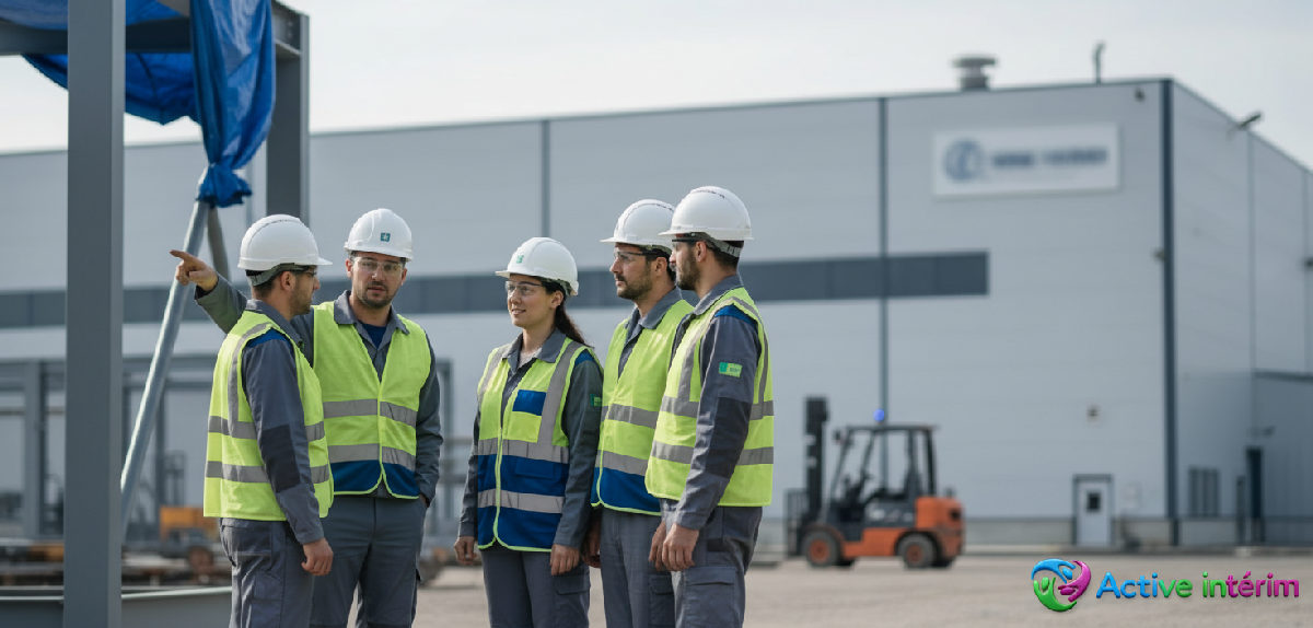 Travailleurs roumains qualifiés sur un site industriel français.