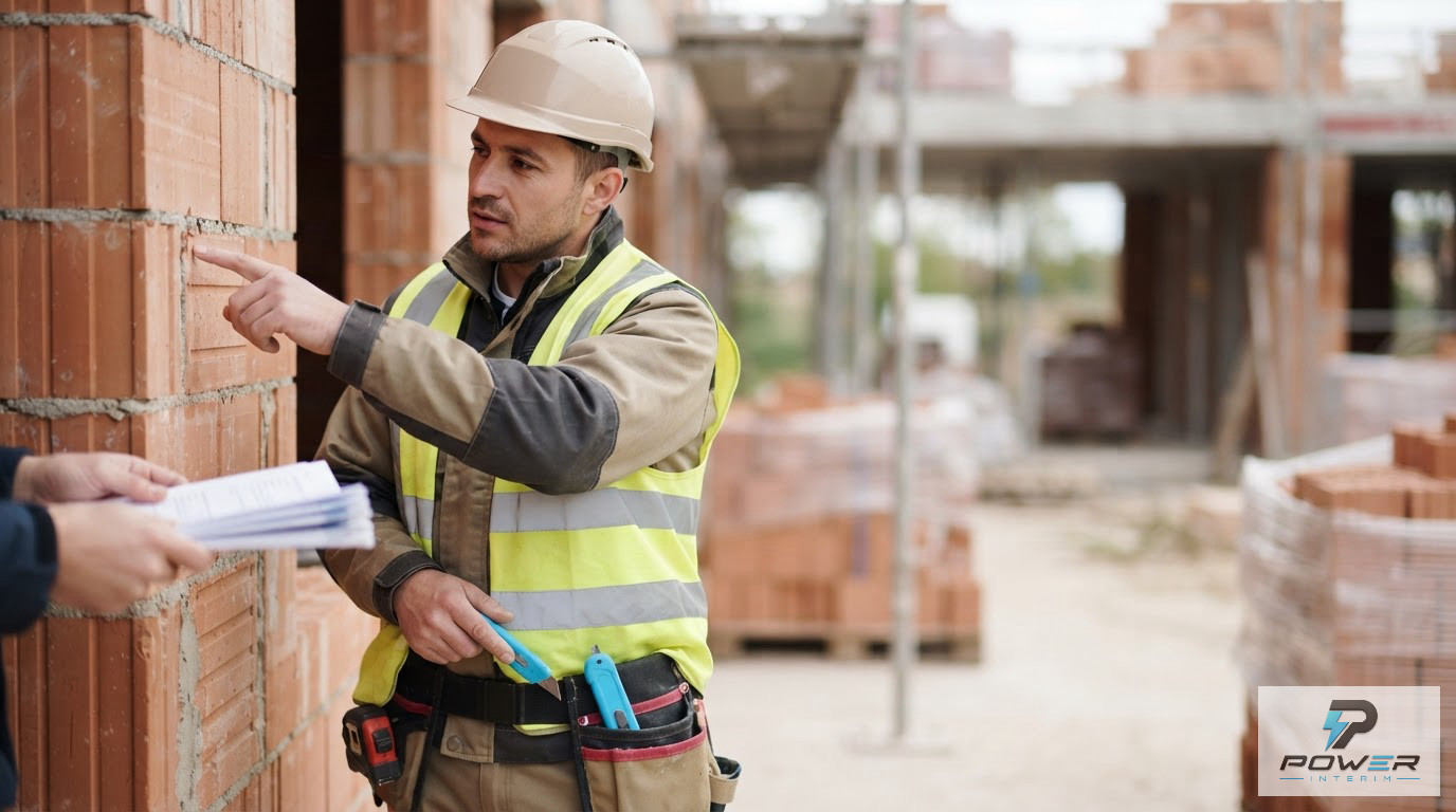 Un artisan vérifiant des documents officiels et des certificats de qualification.