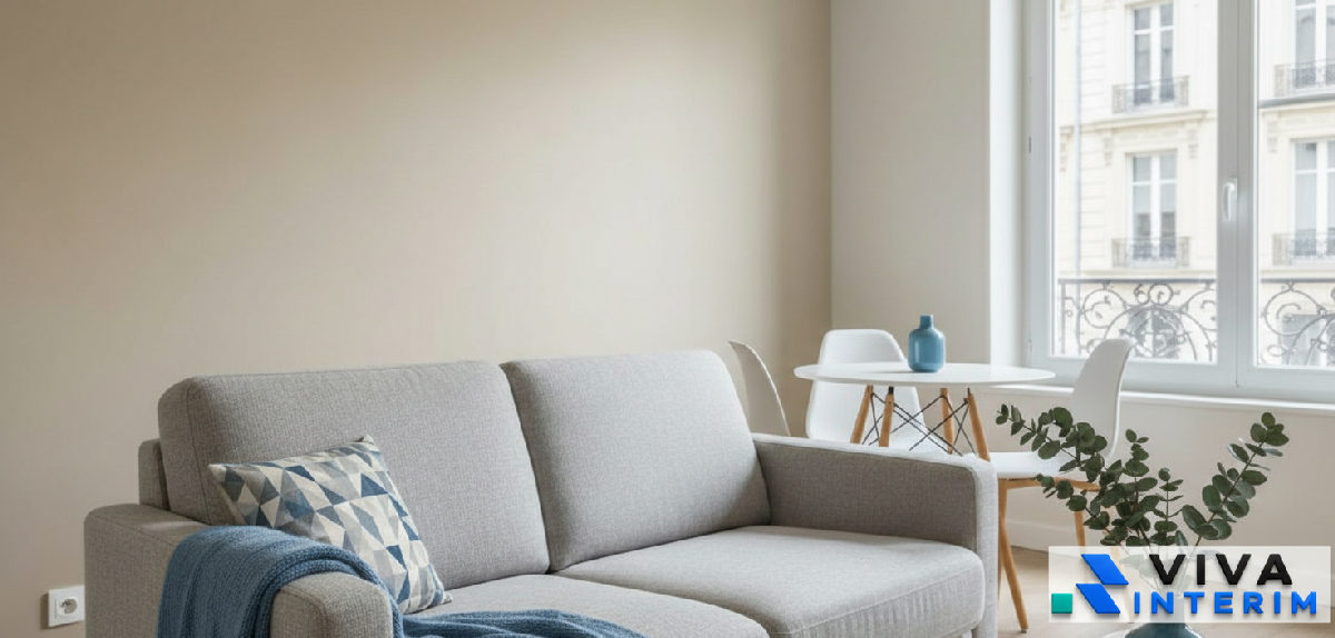 Appartement meublé moderne en France pour travailleurs.