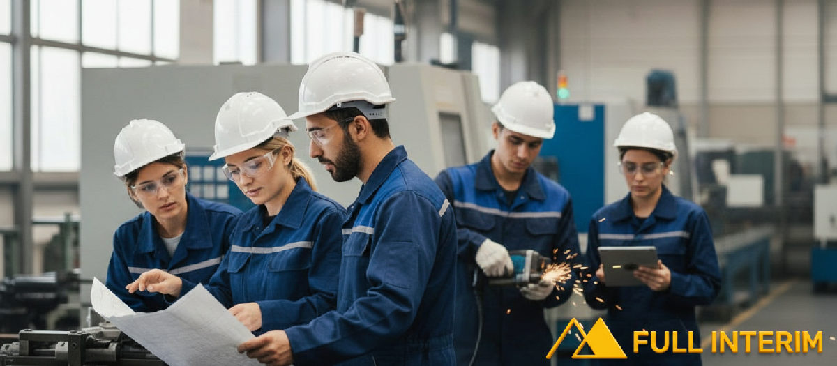 Équipe mixte franco-roumaine travaillant ensemble sur un projet industriel.