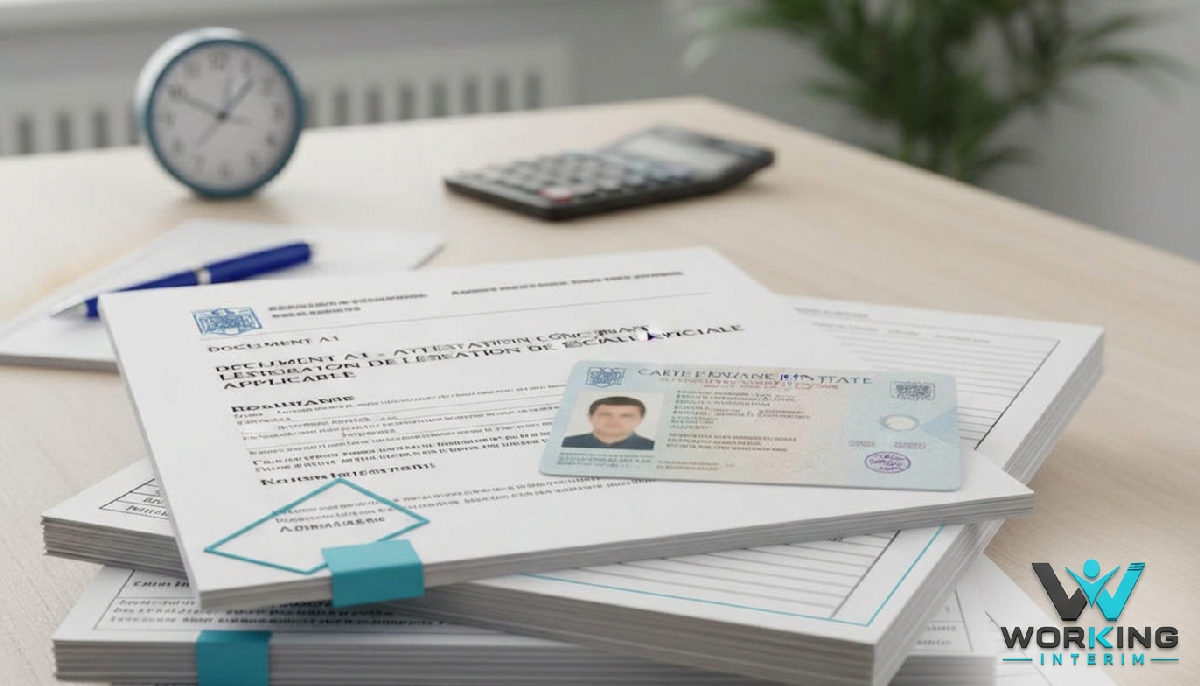 Conformité administrative : document A1 et carte d'identité roumaine.