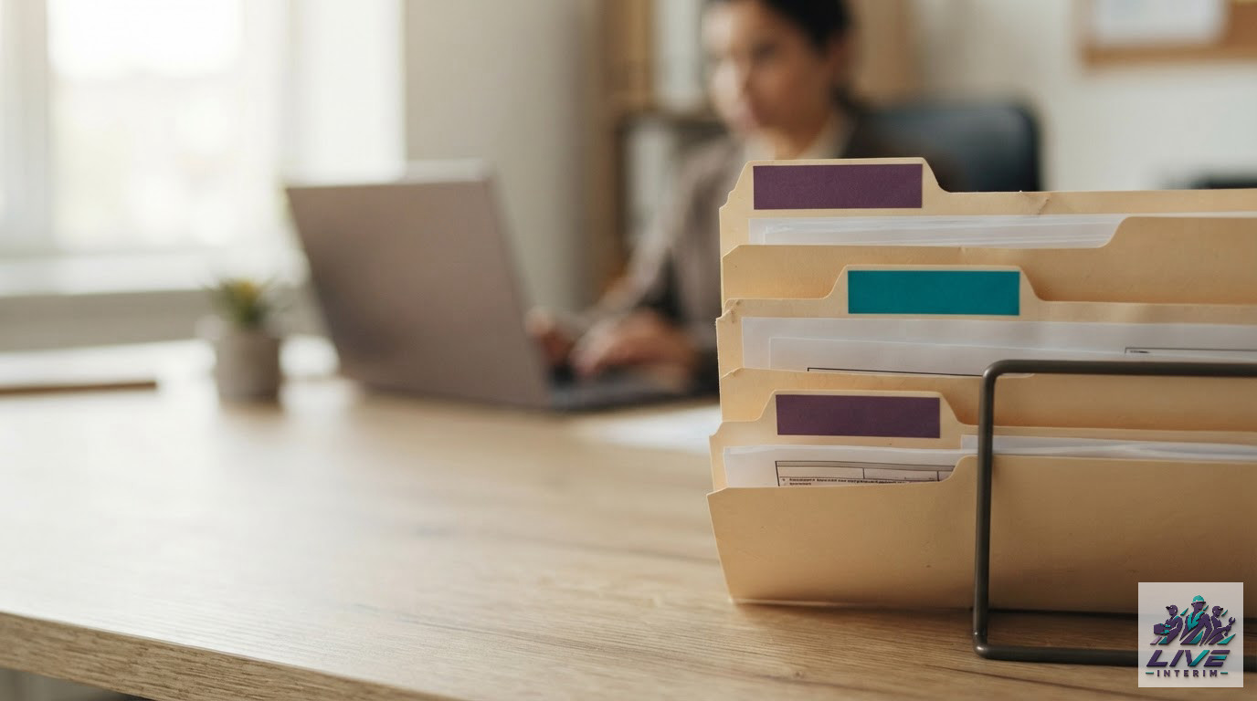 Un dossier administratif organisé regroupant contrats et preuves de logement.
