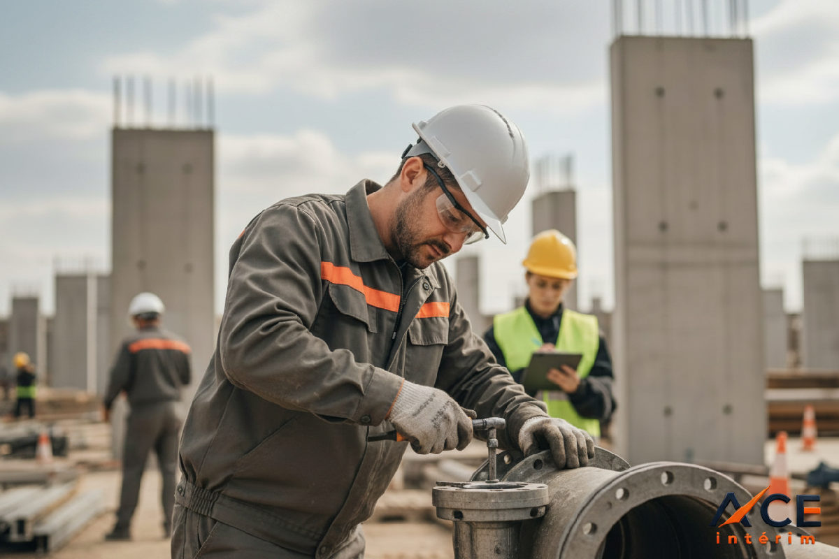 quels tests de compétences en Roumanie ? - Ouvrier qualifié testé sur un chantier en Roumanie.