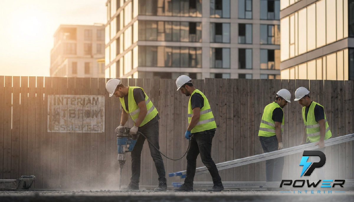 intérim btp roumanie - Ouvriers roumains sur un chantier en France.