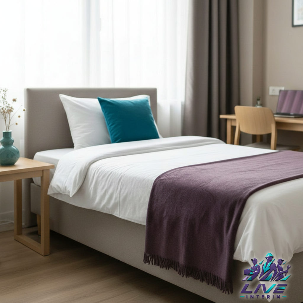 Appartement moderne pour ouvriers en déplacement.