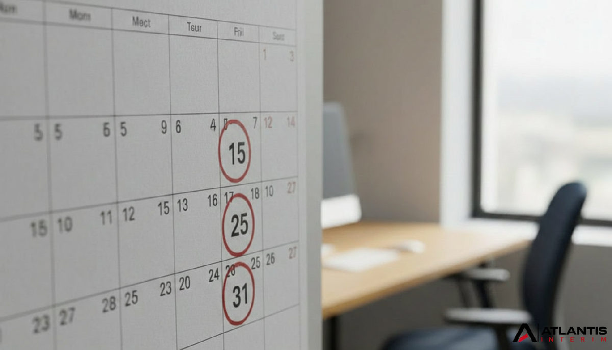 Calendrier avec dates rouges, symbolisant les échéances de la DSN.