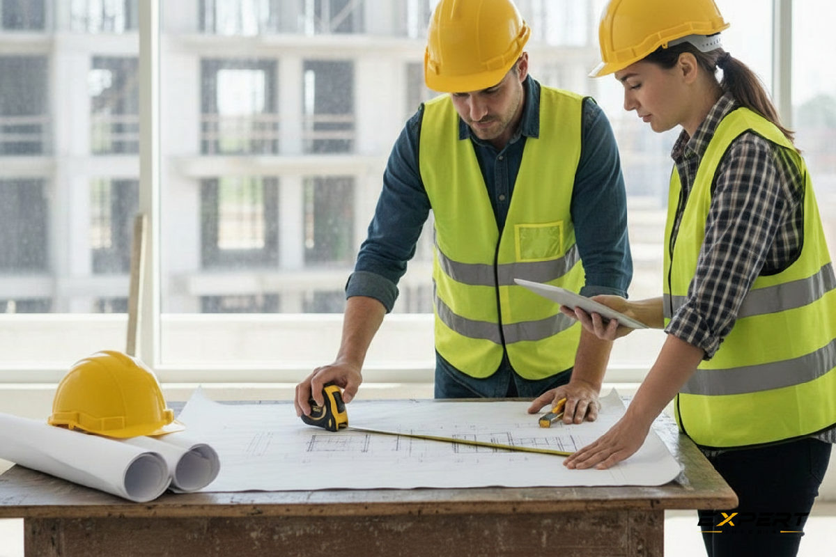 Un contrat d'intérim signé entre une entreprise du bâtiment et un intérimaire.