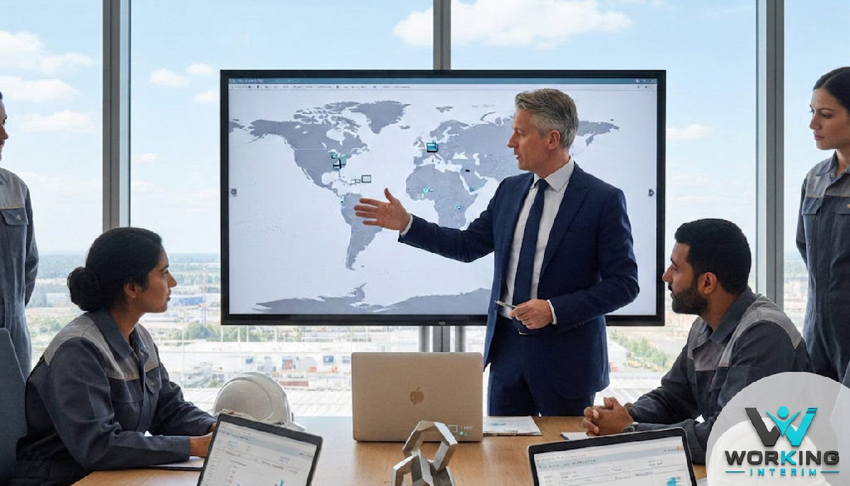 Réunion RH sur le recrutement international pour combler les pénuries de main-d'œuvre.
