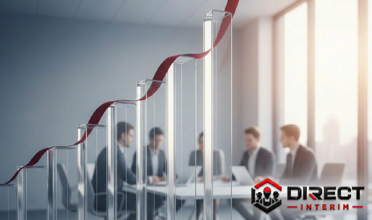 Graphique de croissance montrant l'augmentation de la productivité.