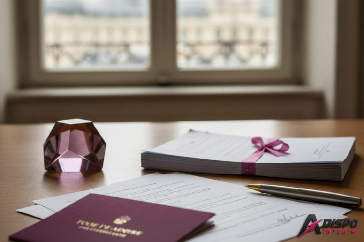Document officiel avec des tampons et des signatures.