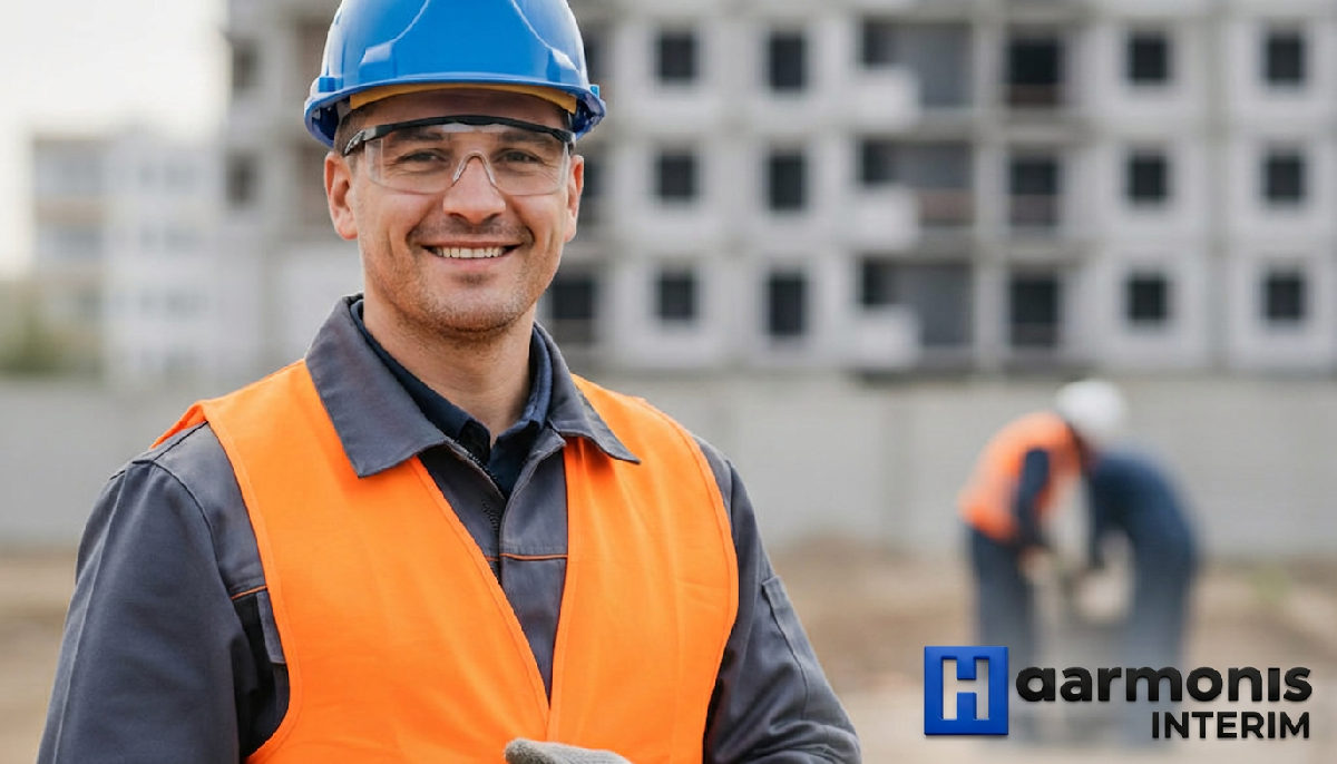 Portrait d'un ouvrier roumain souriant, symbole d'expertise et de motivation.