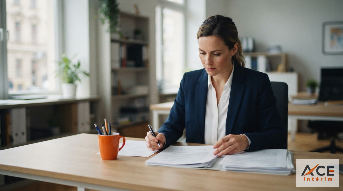 Signature d'un contrat de travail dans un bureau professionnel moderne.