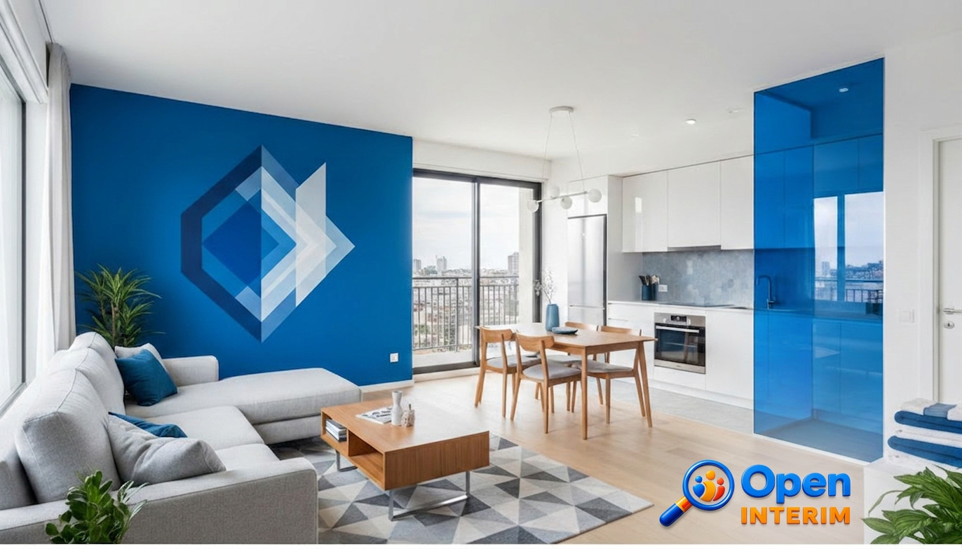 Intérieur d'un logement pour intérimaires, propre et spacieux.