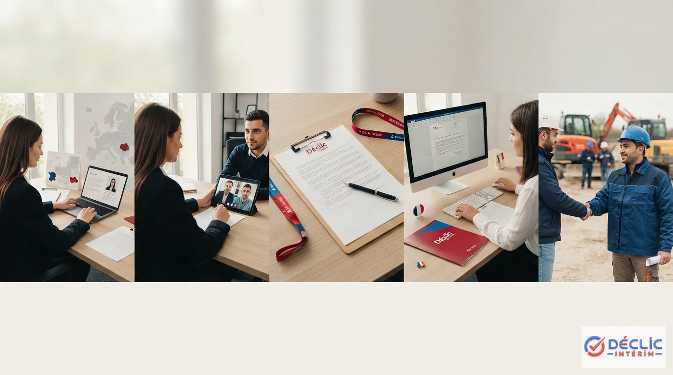 Une infographie détaillant les cinq étapes clés du processus de recrutement professionnel.