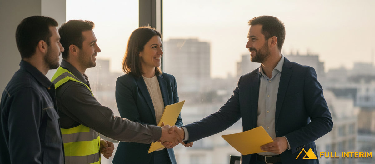 Des mains serrées, symbolisant l'intégration et la collaboration.