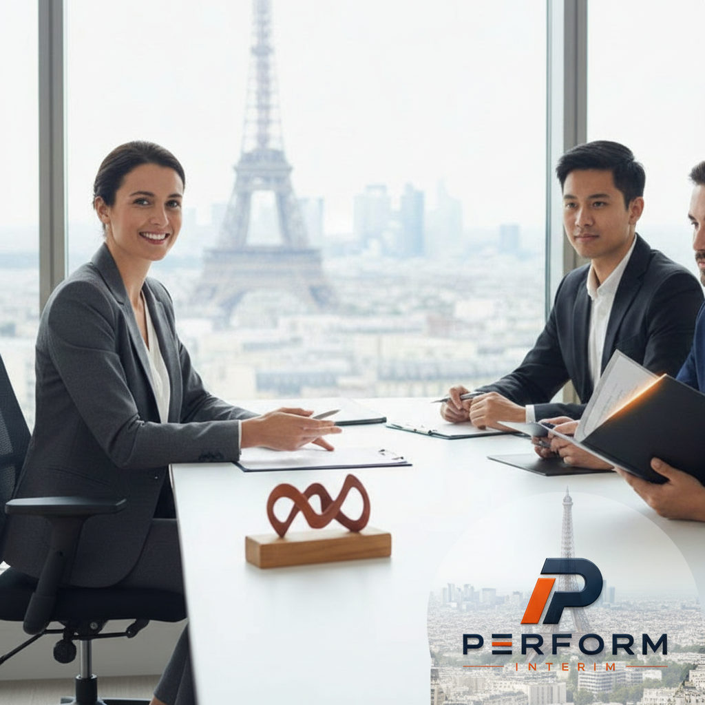 Une poignée de main entre deux personnes dans un bureau.