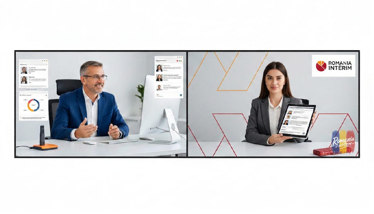 Visioconférence sur le recrutement de soignants roumains.