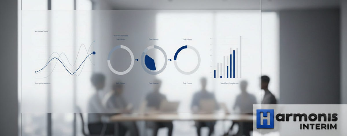 Tableau de bord numérique montrant les KPI d'une équipe internationale.