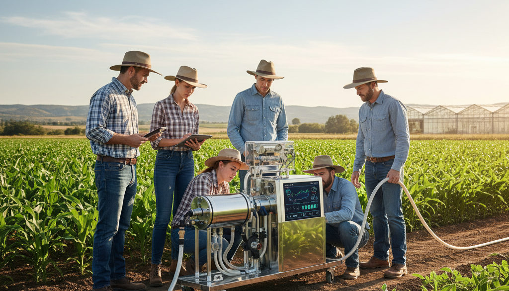 avantages recrutement international agriculture – Des professionnels divers examinant un système d