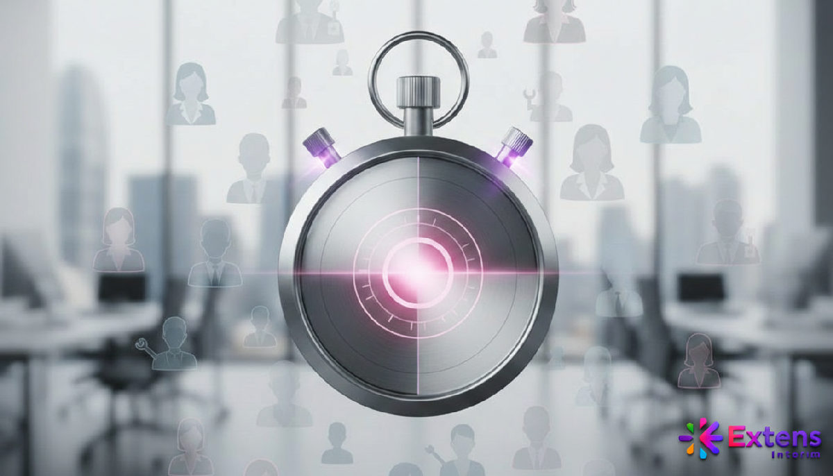 Chronomètre et profils candidats pour le recrutement international.