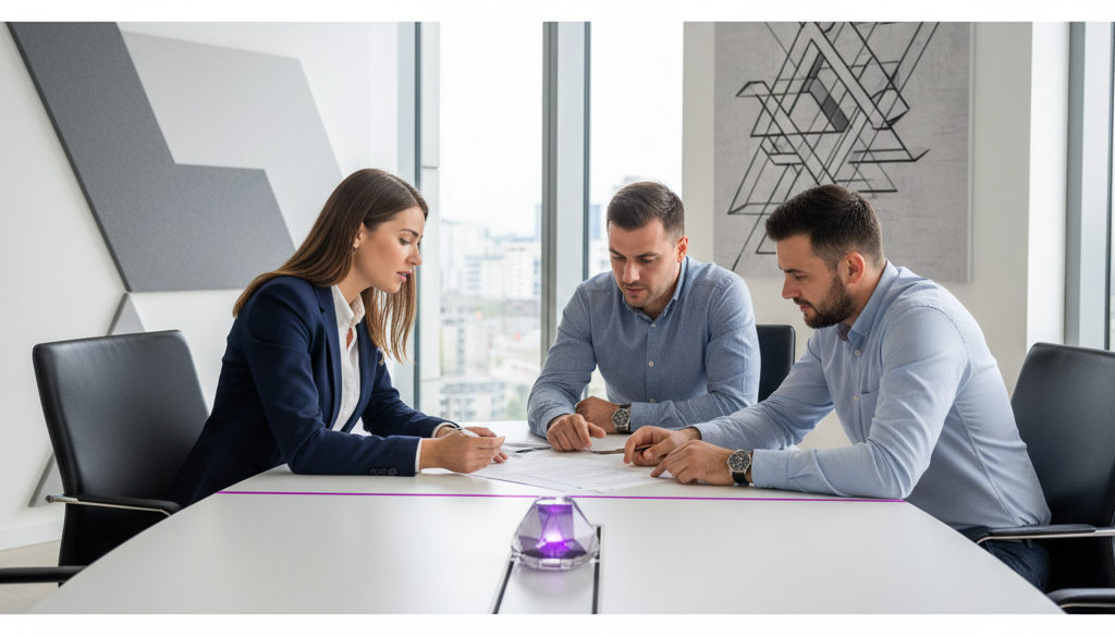 détachement travailleurs roumains France guide - Recruteur professionnel discutant contrat avec travailleurs roumains.