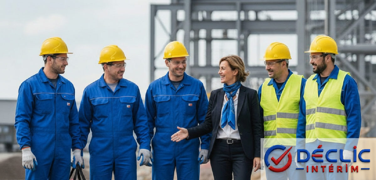 Travailleurs roumains accueillis sur un site industriel français.