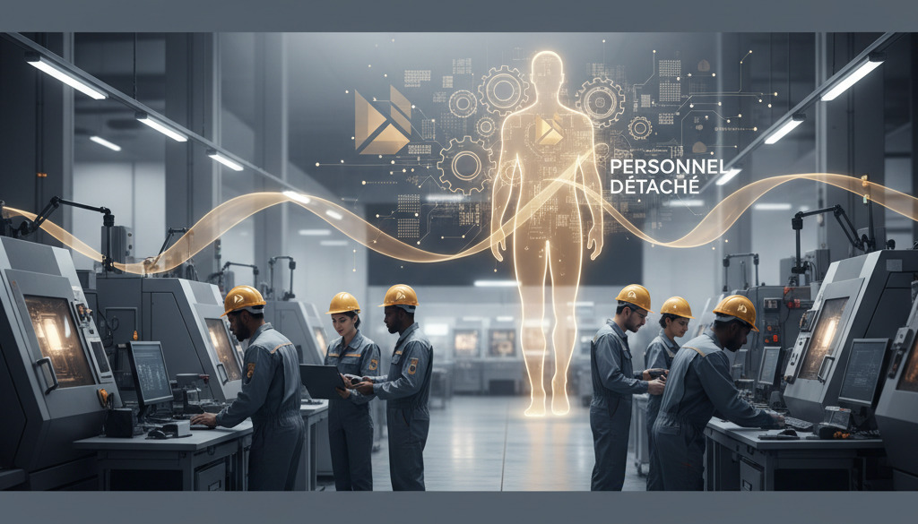 Équipe multiculturelle dans une usine de fabrication.