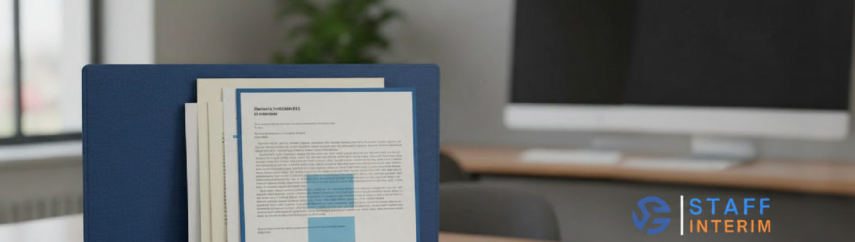 Dossier administratif avec formulaire A1 et contrats de travail.