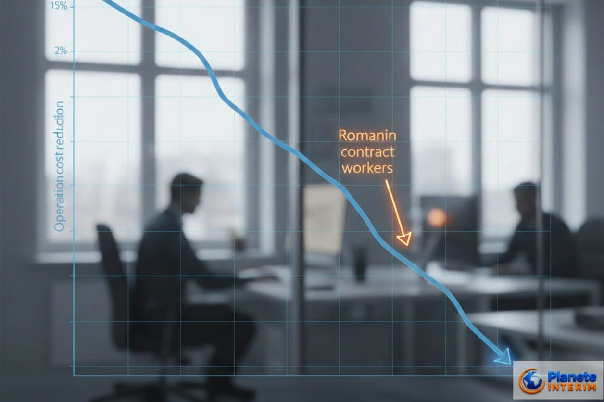 Graphique financier montrant la réduction des coûts opérationnels.
