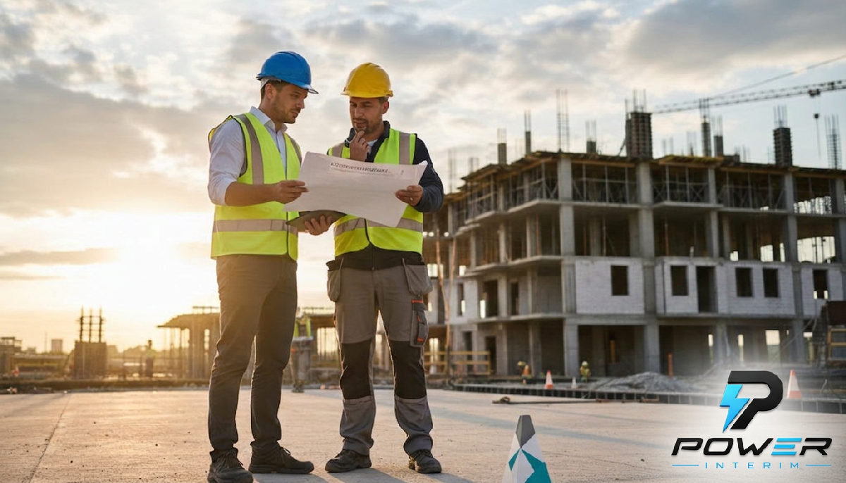 Manager français et ouvrier roumain sur chantier.