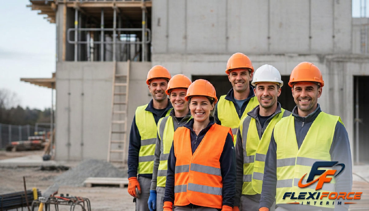 Travailleurs roumains qualifiés sur un chantier en France.