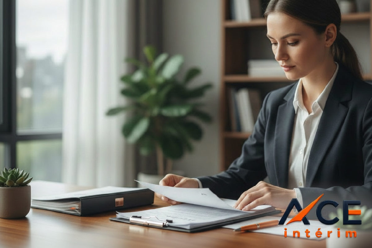 Expert examinant des documents légaux et le formulaire A1 pour un travailleur roumain.